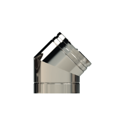 6" Twinwall Stainless Steel 45 Degree Elbow
