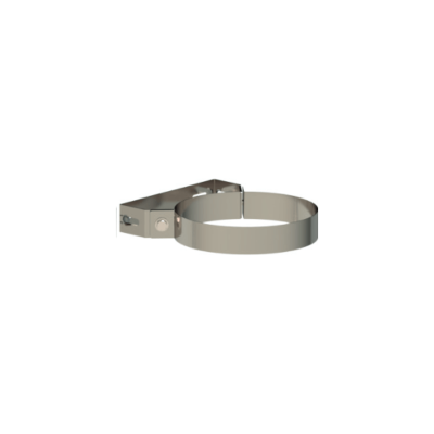 6" Twinwall Stainless Steel Wall Clamp - 50 mm Offset