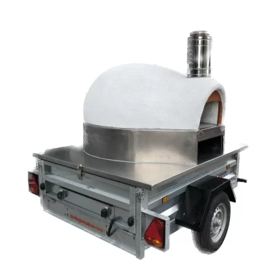 80 cm Standard Insulated Gas or Wood Fired Oven, 300 mm Cap, No Frills Trailer